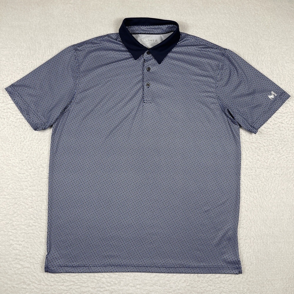 Maelreg Polo Shirt Mens XL Blue Performance Golf Preppy Casual Workwear Travel